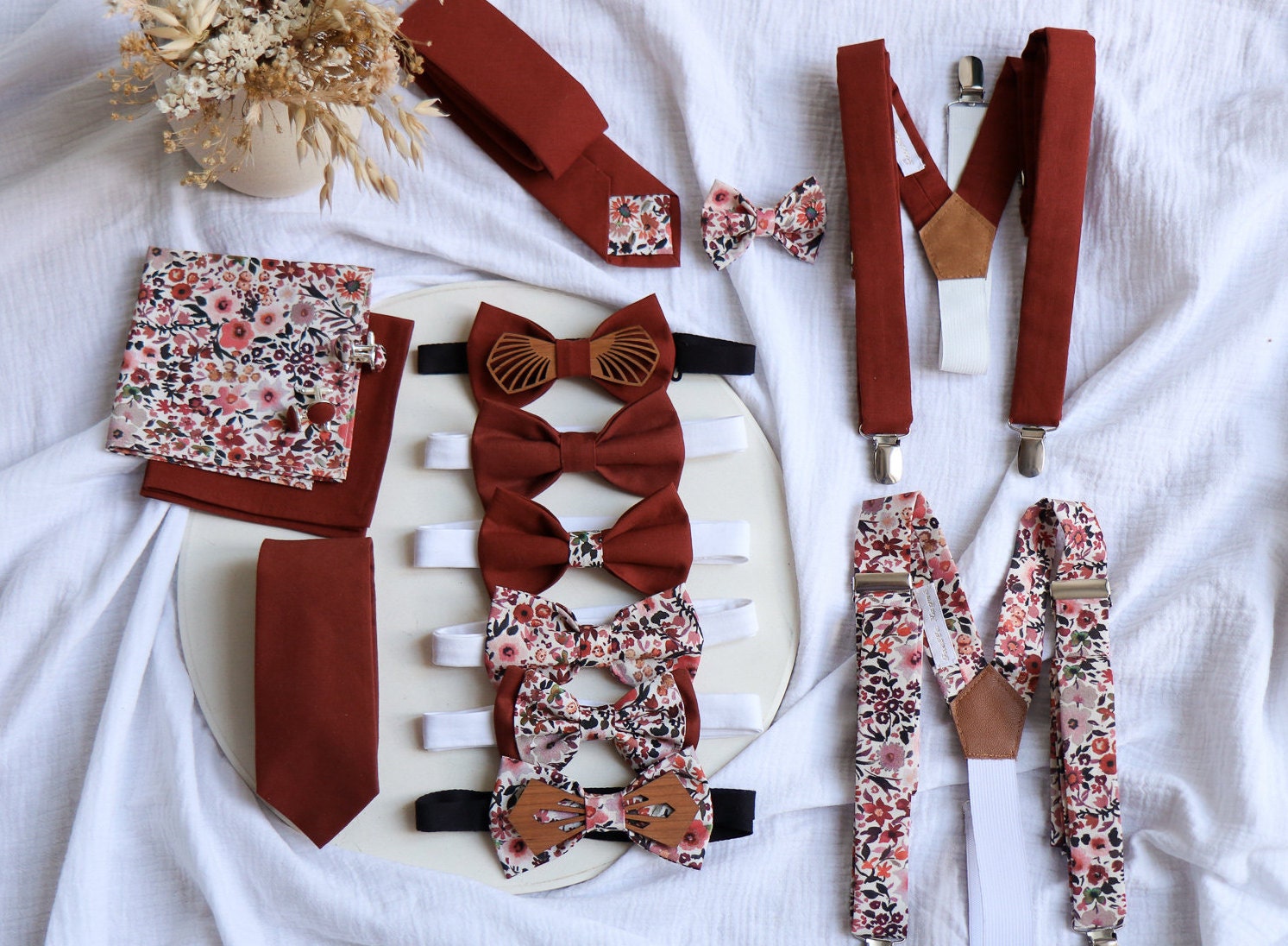 Noeud papillon terracotta pour homme : élégance et authenticité