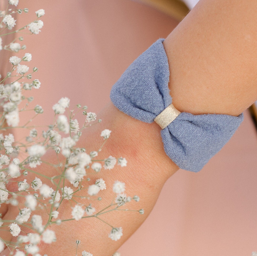 Soft Blue Linen Cuff - Etsy