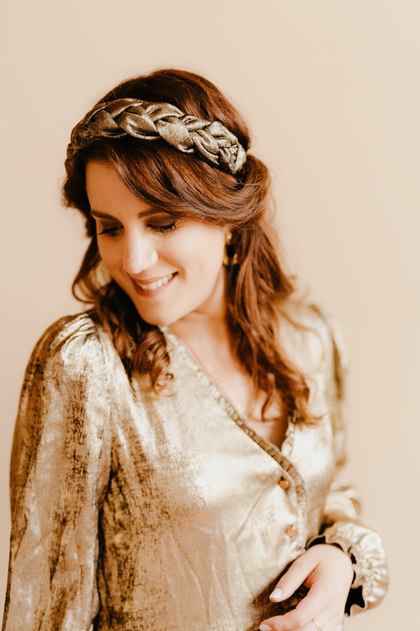 Cerchietto intrecciato in bronzo iridescente Italia