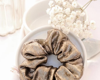 Textured Blue and Satin Chouchou - Etsy