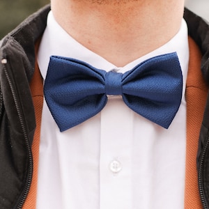 Electric blue bow tie