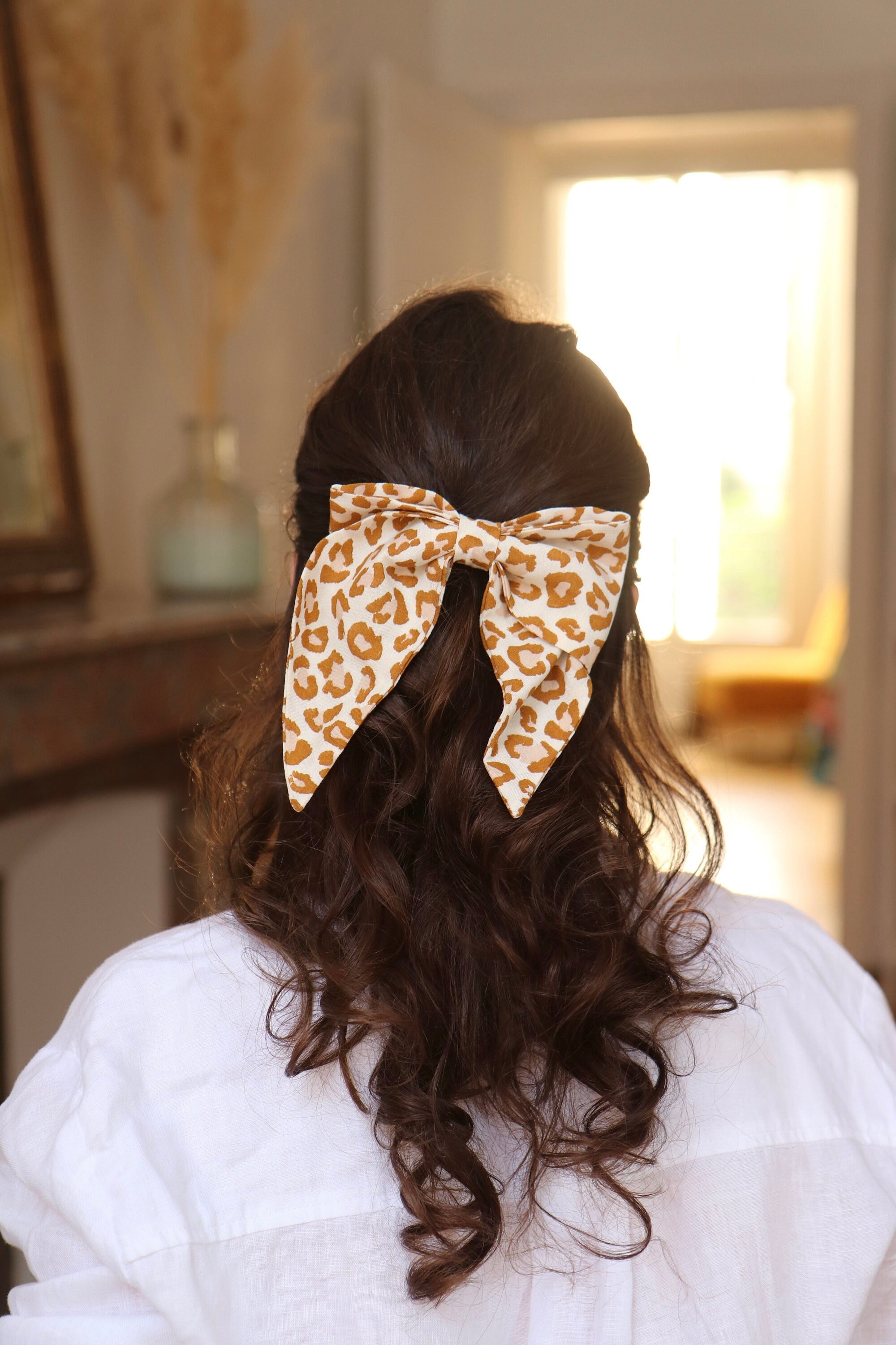 ALLYDREW Haarspangenhalter Mit Band, Pink Leopard – Aufbewahrung Für Haarschleifen & Spangen