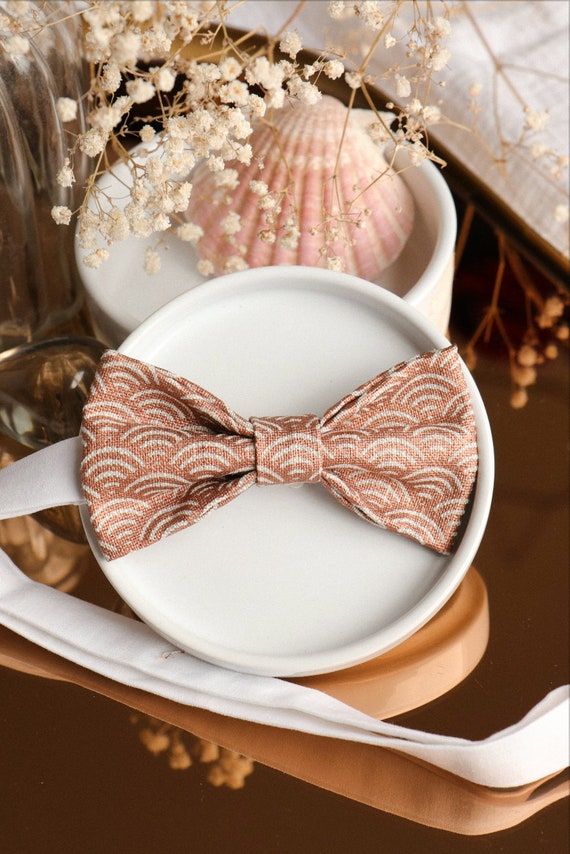 copper color bow tie