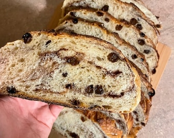 Cinnamon Raisin Swirl Sourdough Bread Recipe