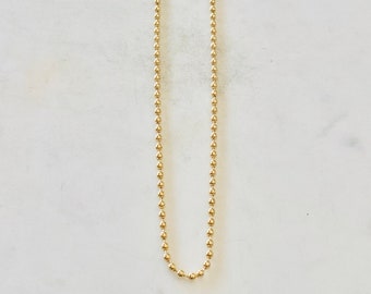Ready To Wear Finished Ball Chain 18K Gold Filled 2.5mm Finished Chain 16", 18" or 20" Ready To Wear