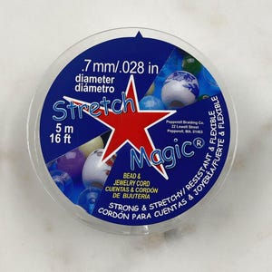 Stretch magic beading and jewelry cord .7mm 5 meter clear strong cord