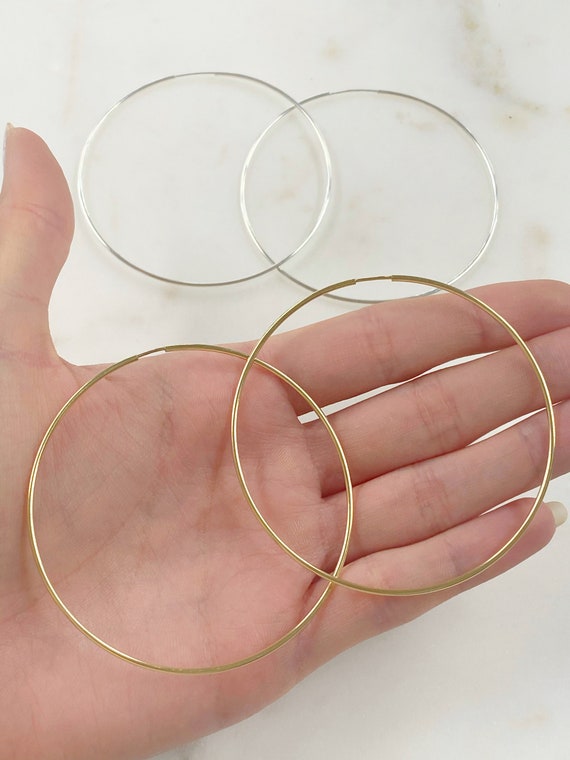 Orecchini A Cerchio Riempi In Oro 14K |20 Mm, 30 Mm, 40 Mm |Orecchini A Cerchio Minimalisti Da Donna |Gioielli In Oro Vintage Boho Da 10,97 € | DHgate