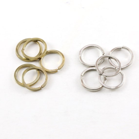 5 Pieces Thick Split Ring Open Circle 15mm Pewter Metal Connector Ring Charm Antique Gold or Antique Silver