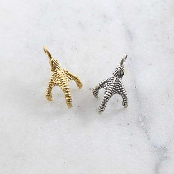 Claw Talon Dragon Bail Pendant in Sterling Silver or Vermeil Jewelry Making Supplies Necklace Pendant Findings