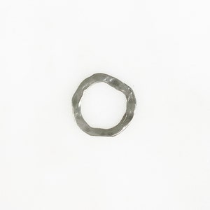 1 Piece Hammered Sterling Silver Raw Open Circle Connector Ring Charm 16mm Circle Link Charm