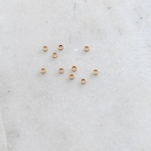 10 pieces micro mini crimp bead tube 1mm x 2mm 14k gold filled stringing bead supplies