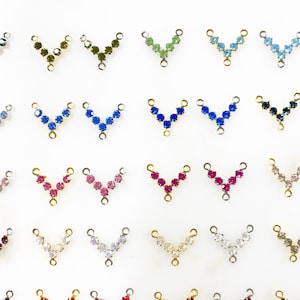 5 Piece Austrian Crystal 3 Way Connector Charm Rosary Necklace Connector Choose Your Crystal Color Jewelry Making Supplies and Charms