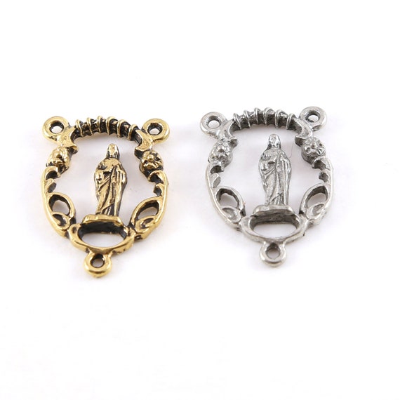 Silver Sacred Heart Charm in Pewter » Catholic Charms Wholesale