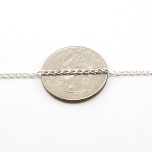 Diamond Cut Curb Chain Sterling Silver / Sold by the Foot / Bulk Unfinished Chain image 4