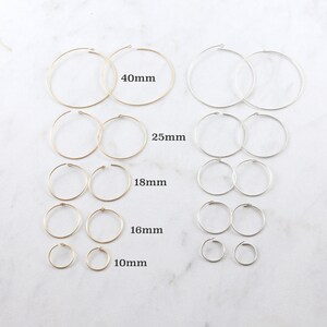 1 Pair Beading Hoop Earring Wire 40mm, 25mm, 18mm, 16mm, 10mm Earring Wires Earring Hook Component image 2