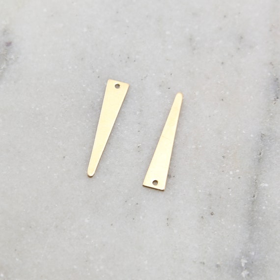 2 Pieces 14K Gold Filled Spike Point Dagger Thin Delicate Charm