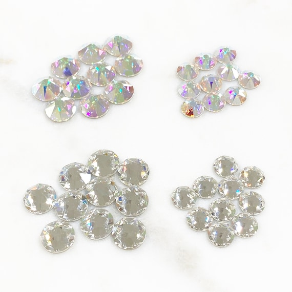 40SS=8.71mm-8.67mm or 48SS=10.91-11.3mm Austrian Crystal Flat Back Rhinestone /Sold By 10 or by the Gross 144 Pieces Crystal or Crystal AB