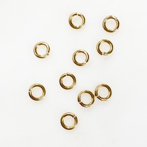 10 peças de peso extra pesado 6mm 16 calibre 14k ouro cheio de anel de salto aberto links charme jóias fazendo suprimentos