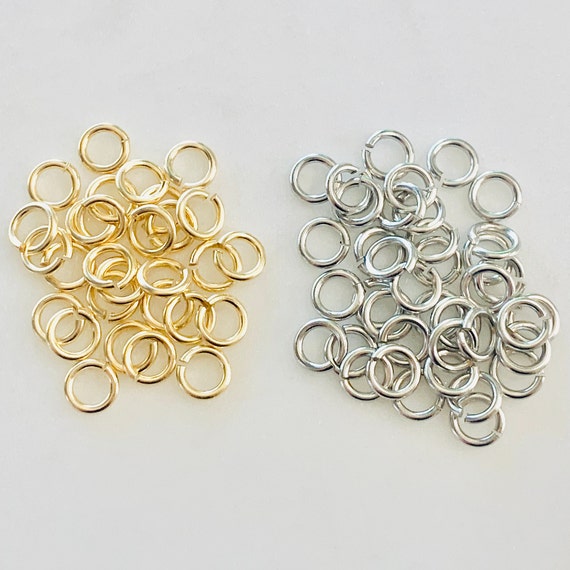 144 Pieces Heavy Weight 6mm 18 Gauge Base Metal Open Jump Ring Charm Links Jewelry  Making Supplies Metal Findings 