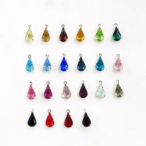 5 Stück österreichischen Kristall Tear Drop Strass authentische österreichische Kristall wählen Sie Ihre Farbe Basis Metall Schmuckherstellung Perlen
