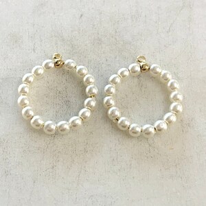 1 Piece Pearl Beaded Charm Pendant, Gold Plated Pearl Bead Pendant