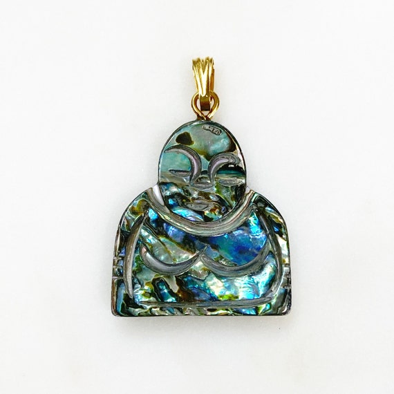 Abalone Shell Buddha Charm Spiritual Unique Detailed Shell Charm Jewelry Making Charms and Supplies