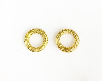 1 Stück vergoldeter Verbindungsring-Anhänger, wählen Sie Ihren Stil: mattgold oder glänzendgold, offener Kreis-Verbindungsring-Anhänger
