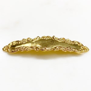 Vermeil Bar Plaque Connector Charm Gold Detailed Bar Charm Jewelry Making Bar Supplies