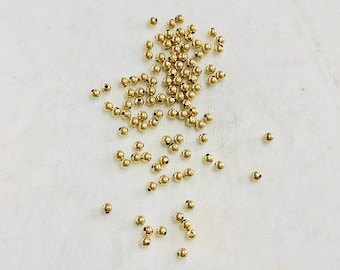 100 Pieces 3mm Round Gold Plated Spacer Beads