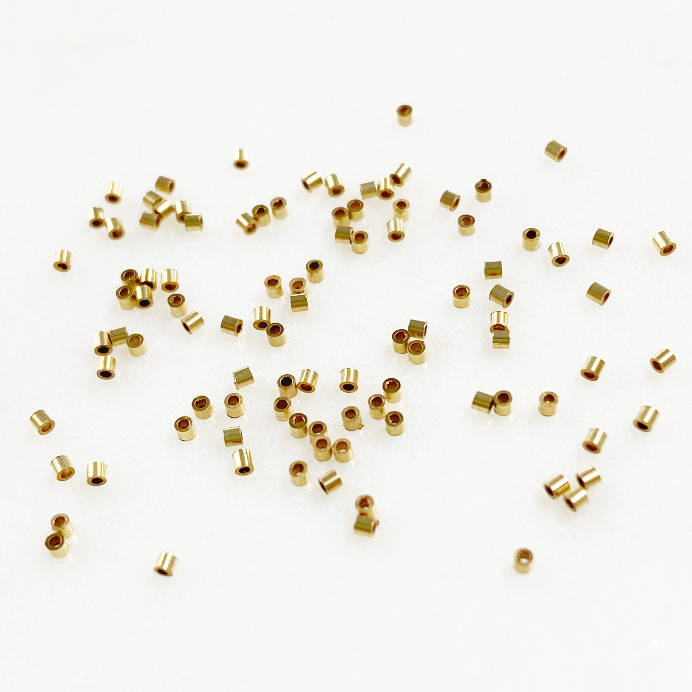 Beadsmith Gold Plated 4x2mm Crimp Tube Beads