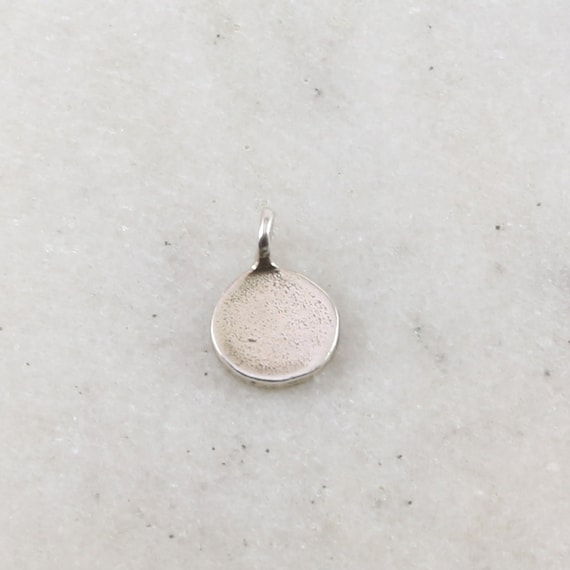 Small Sterling Silver Raw Shape Stamping Blank Disk Circle Charm Pendant