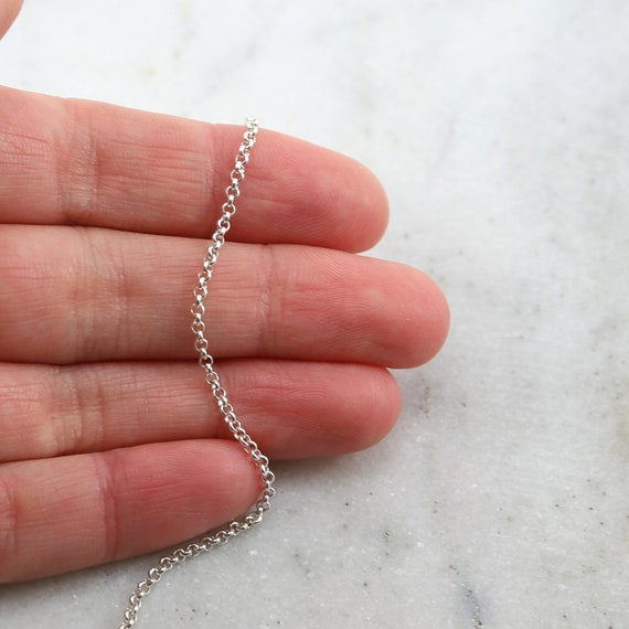 1.8mm Dainty Shiny Sterling Silver Belcher Rolo Chain Lightweight Delicate Round Links / Sold by the Foot / Bulk Unfinished Chain