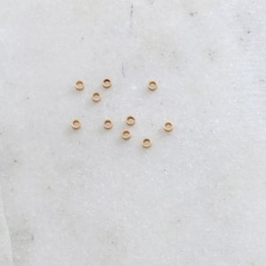 10 Stück Micro Mini Crimp Bead Tube 1mm x 2mm 14K Gold filled Stringing Bead Supplies