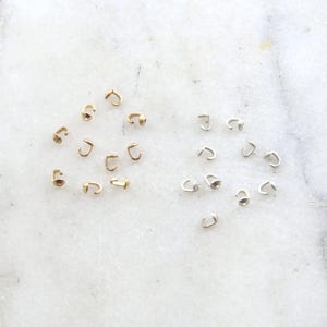 10 stuks kralenknopafdekkingen 4 mm x 3 mm 925 sterling zilver of 14k verguld goud rijgbenodigdheden