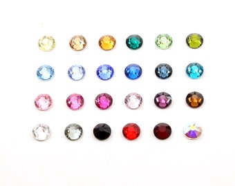 Size 30SS=6.32mm-6.5mm Austrian Crystal Flat Back Crystal Rhinestone  / Sold by the Gross 144 Pieces / Dance Costume Rhinestone Decorations