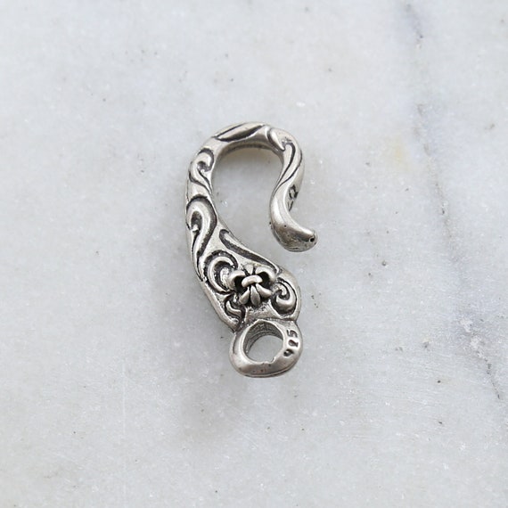 Smooth S Hook Clasp in Sterling Silver or Vermeil