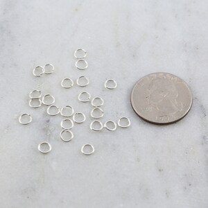 25 Pieces 5mm 20 Gauge Sterling Silver Open Jump Rings Charm Links Jewelry Making Supplies Sterling Findings image 3