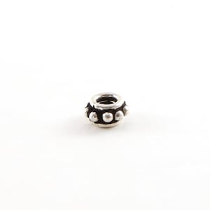 Cute Sterling Silver Bali Style Rondelle Spacer Bead