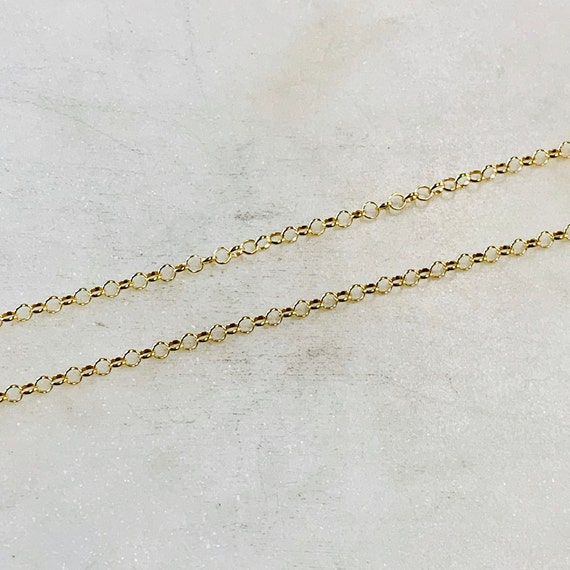 Belcher Rolo Sturdy Thick Chain 2.2mm 14K Gold Filled Permanent Jewelry  Sold by the Foot/ Bulk Unfinished Chain