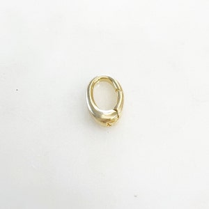 Tiny Simple Gold Plated Oval Lever Gate Clasp Jewelry Making Supply Clasp Findings