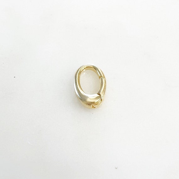 Tiny Simple Gold Plated Oval Lever Gate Clasp Jewelry Making Supply Clasp Findings