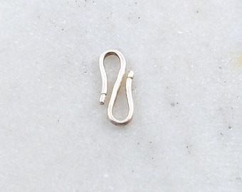 Slanke S-haaksluiting van sterling zilver met gekerfde uiteinden, ontwerp voor het maken van sieraden, benodigdheden voor het maken van kettingen