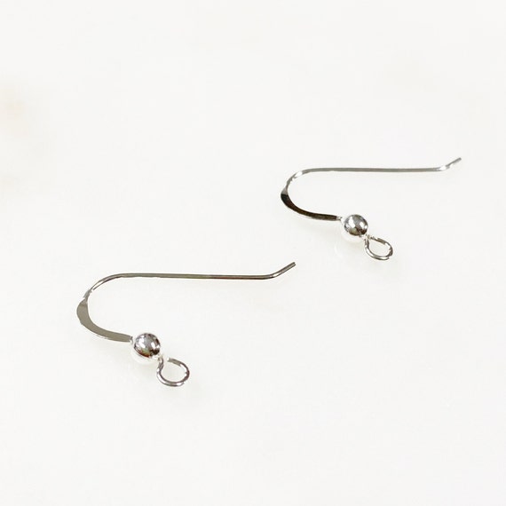 1 Pair Sterling Silver Earring Wire with Ball Ear Wires Earring Hook Component Earring Findings
