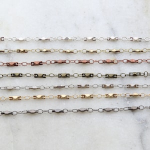 Base Metal Plated Pointed Stud Chain in  7 Finishes / Chain by the Foot