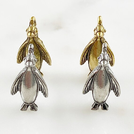 2 Piece Pewter Standing Penguin Charm Choose Your Color Antique Gold or Antique Silver Snow Animal Charm Jewelry Making Supplies