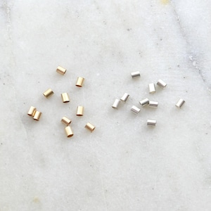 10 pieces large crimp bead tube 3mm x 3mm 925 sterling silver or 14k gold filled  stringing bead supplies