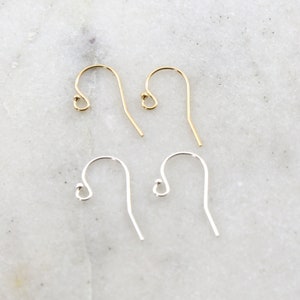1 Pair Ball End Ear Wire Earring Wires Earring Hook Component in Sterling Silver or 14K Gold Filled image 1