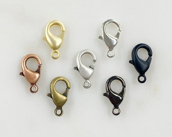 10 Piece 15mm Rounded Lobster Clasp Choose Your Style Clasp Jewelry Making Supplies Clasp Findings