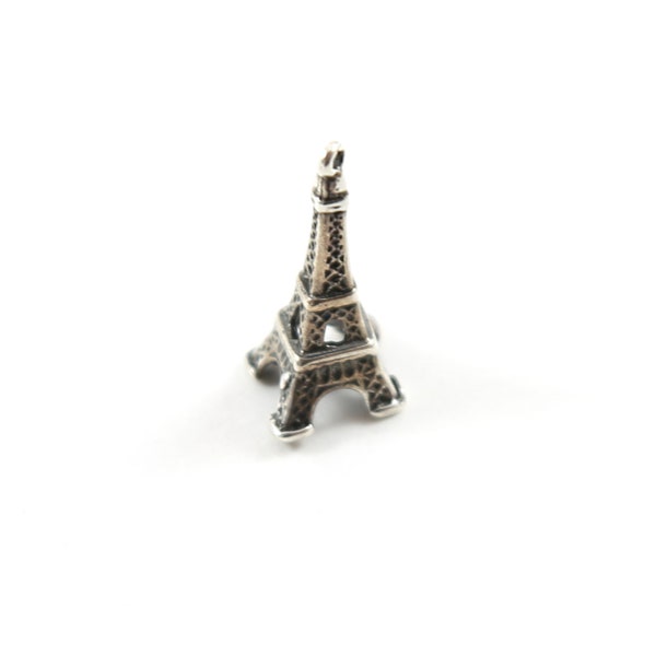 Sterling Silver 3D Eiffel Tower Landmark Paris Travel Parisian Charm