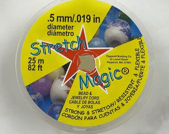 Stretch magic bead and jewelry cord .5mm 25 meter clear stretch cord